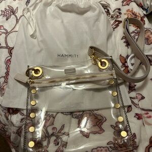 Hammitt Transparent Bag with Gold and Beige Details